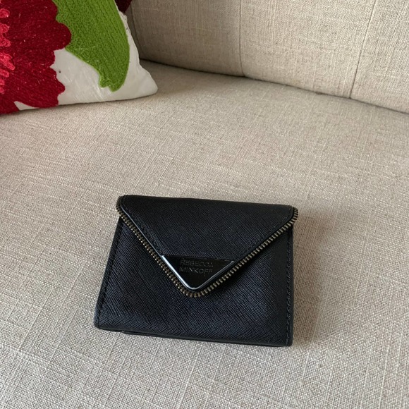 Rebecca Minkoff Handbags - Rebecca Minkoff Bifold Black Silver Logo Wallet